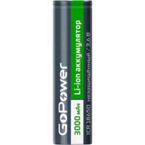 Аккумулятор GoPower 18650 3000mAh (1ШТ)